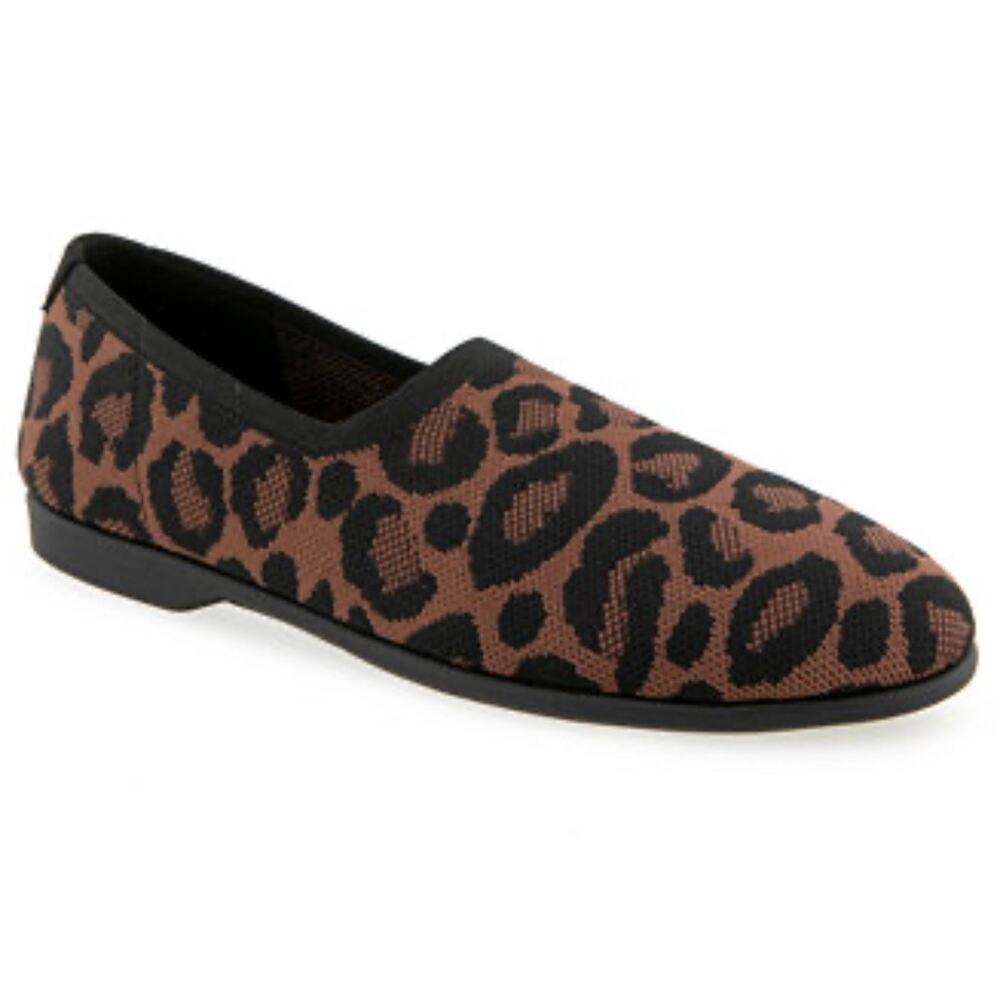 Aerosoles Nathaly Leopard Knit Loafers Slip On Flats NWOB Women’s 8